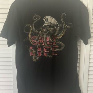 Salt Life Black and Pink Octopus T-Shirt